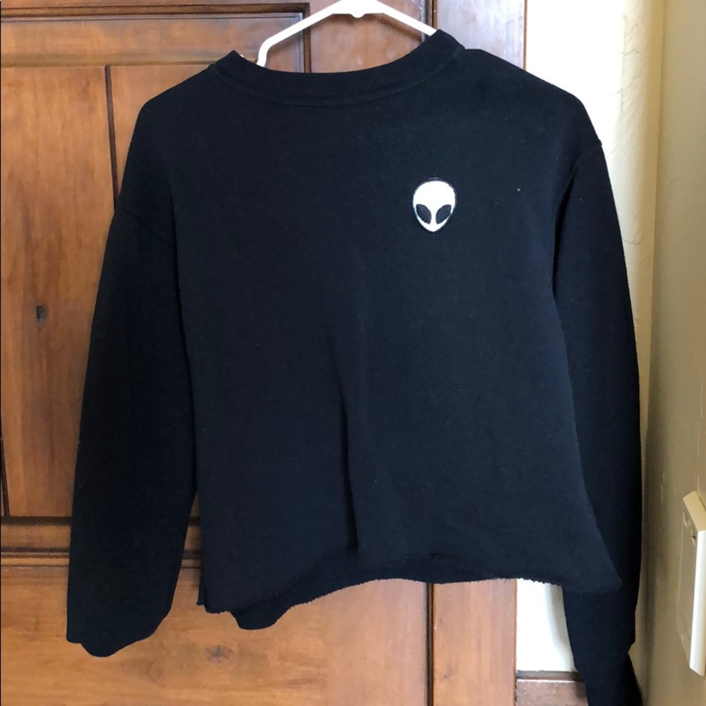 Alien crop hoodie